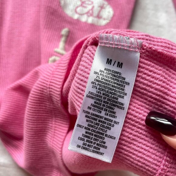 Pink Y2K Aeropostale Waffleknit Top - Picture 5 of 8